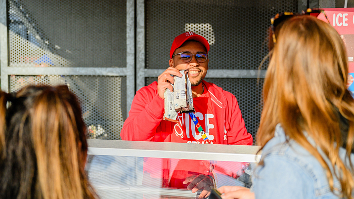 vendor selling ice cream